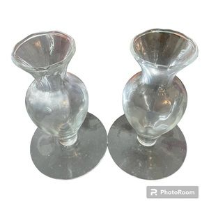 PRINCESS HOUSE Optic Wave | pair of bud vases | 5”x3” | no cracks or chips | EUC
